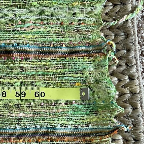 2 Chic Sparkly Scarf Green Pink Orange Blue Purple White With Fringe - Picture 9 of 10